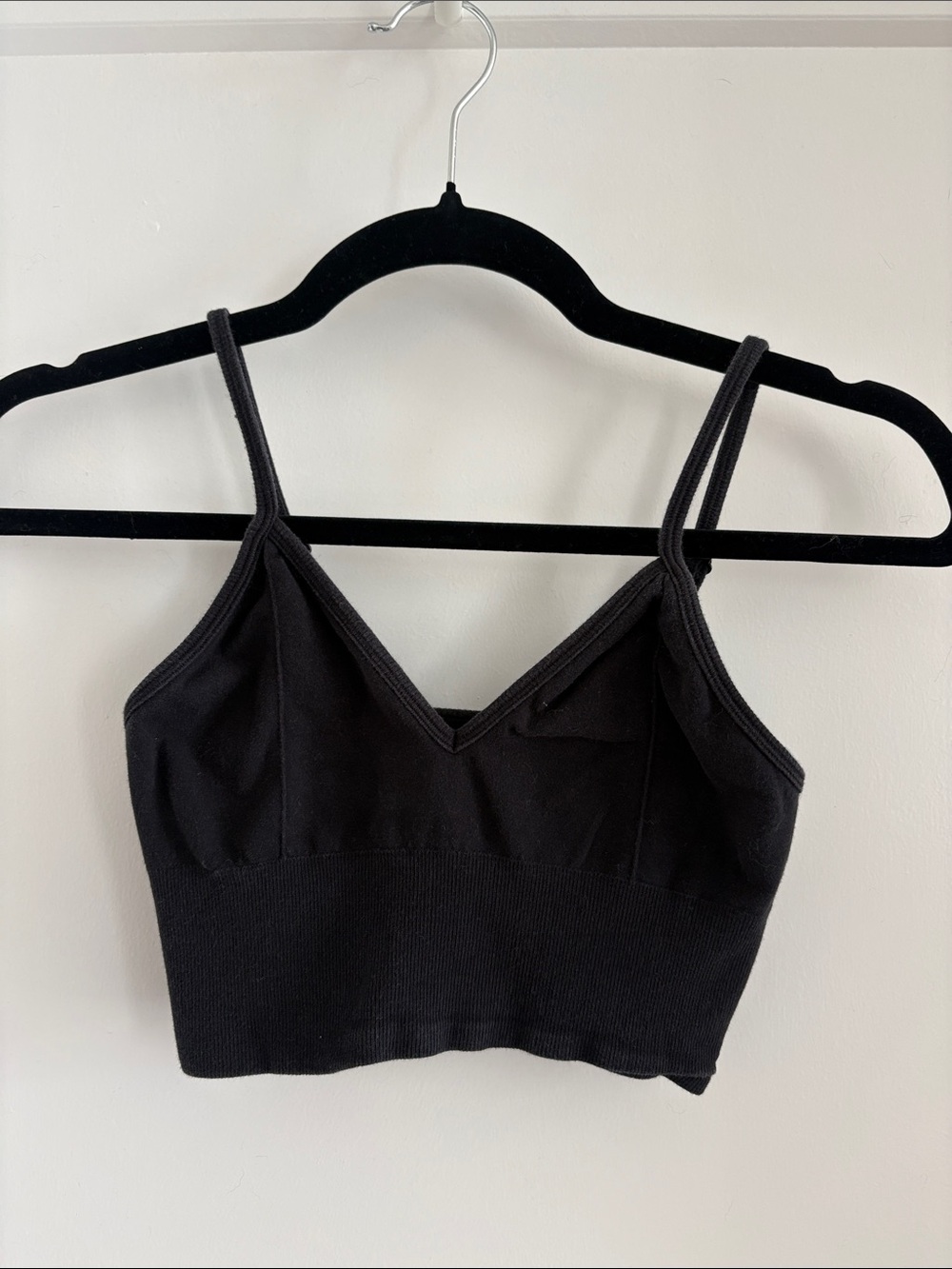 ALO Yoga Black Ribbed Cropped Tank Top